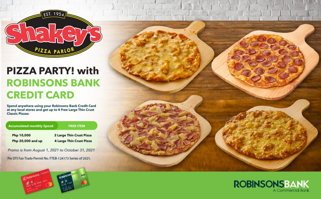 Shakey's Pizza Party Promo Robinsons Bank