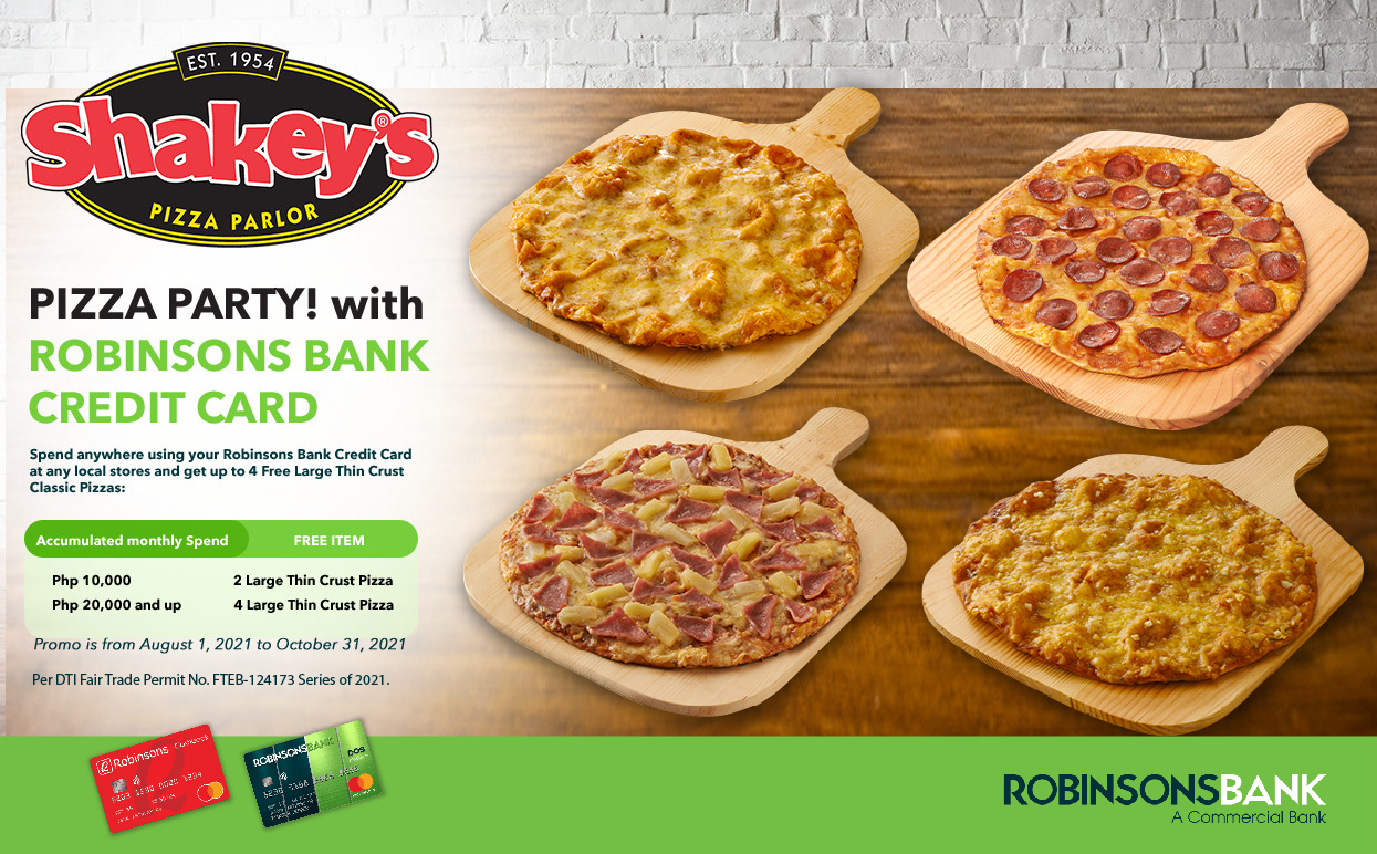 Shakey's Pizza Party Promo Robinsons Bank